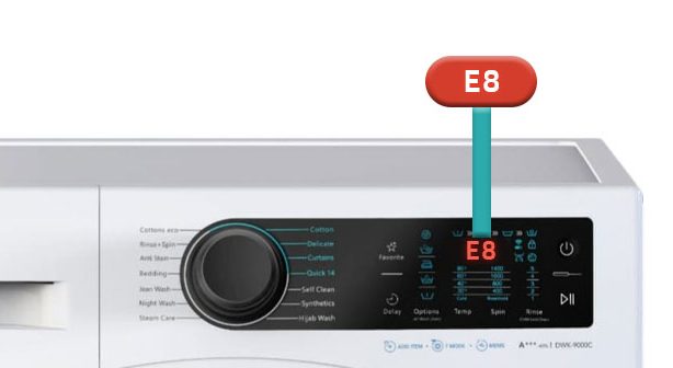 رفع ارور e8 لباسشویی اسنوا